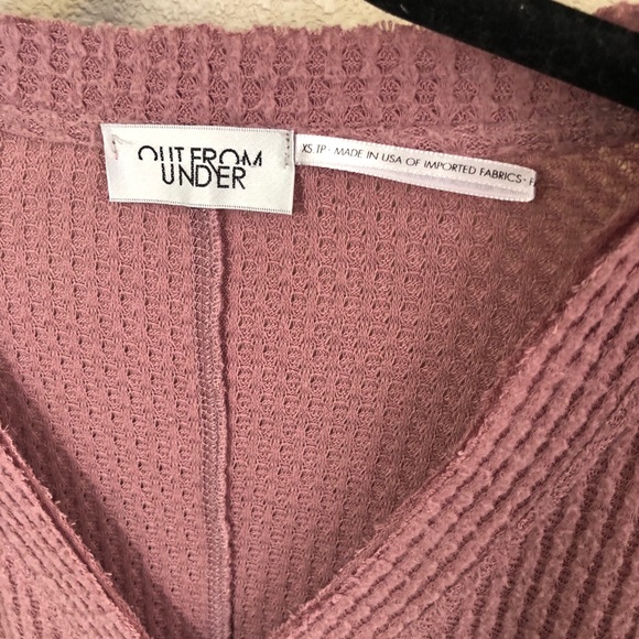 Urban Outfitters Waffle Knit Button Down Sweater - Picture 2 of 4